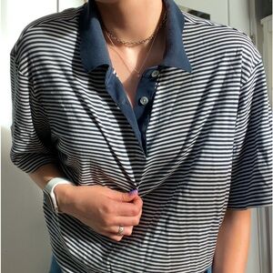 Ashworth Striped Thrifted Polo